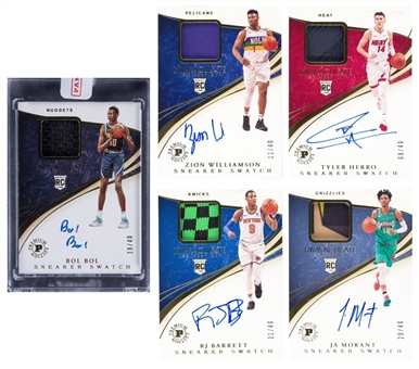 2019-20 Panini Immaculate Collection Premium Edition Rookie Class Sneaker Swatch Autograph Complete Set (28/28) Including Zion Williamson, Ja Morant, RJ Barrett
